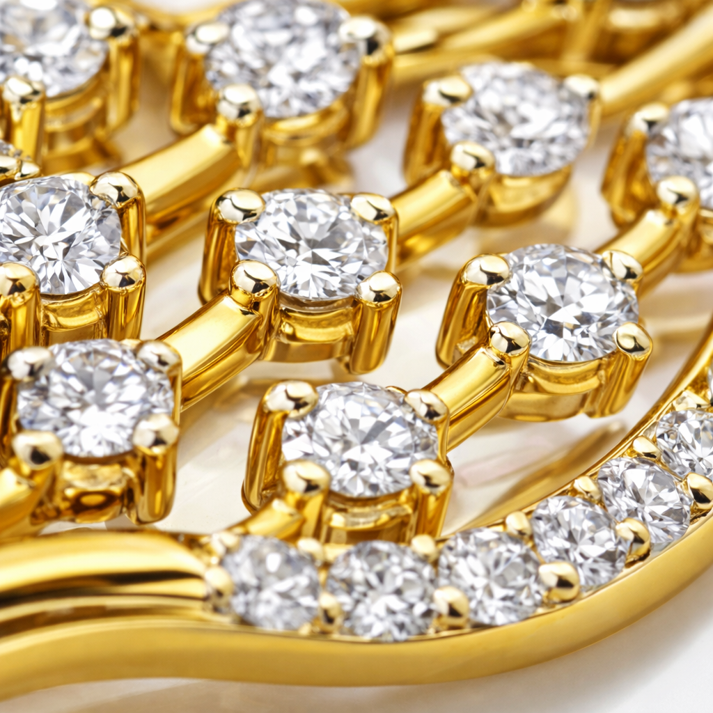 Round Lab Grown Diamond Pendant β Leaf Inspired Drop Design | IGI Certified - Image 3