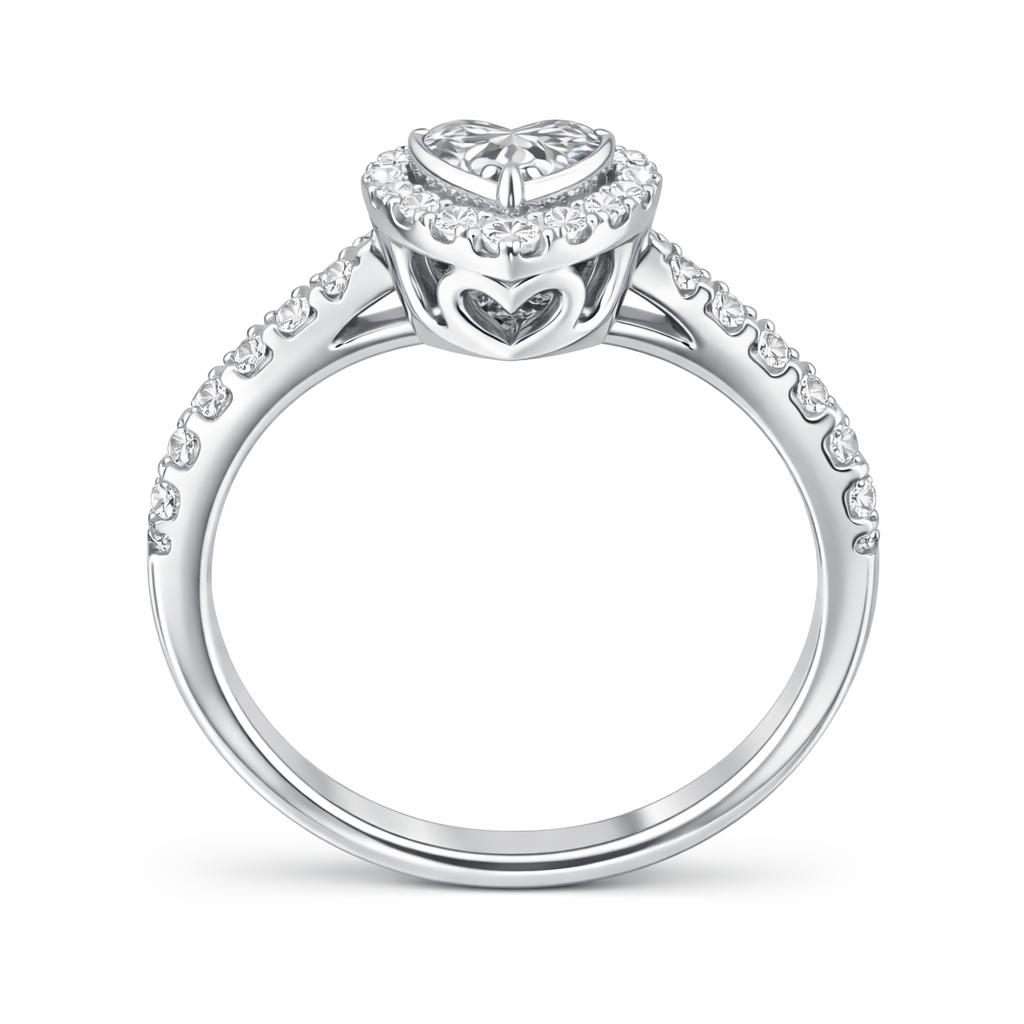 1 Carat Heart Shape Lab Grown Diamond Ring β IGI Certified - Image 3