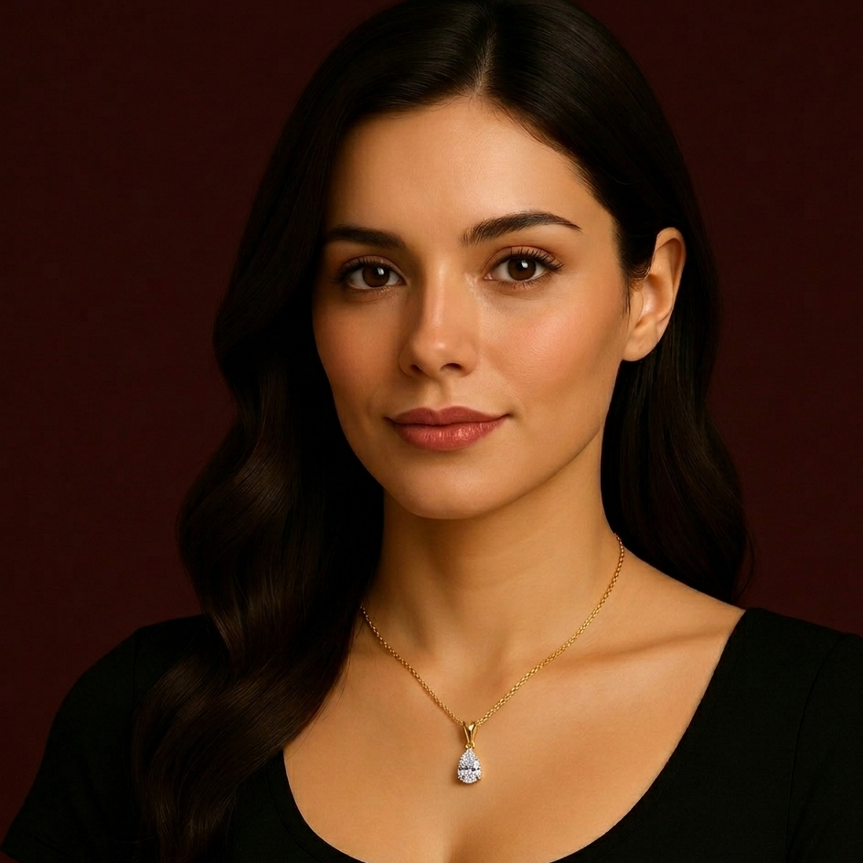 0.76 Ct Pear Shape Lab Grown Diamond Pendant β Elegant Solitaire Drop | IGI Certified - Image 3