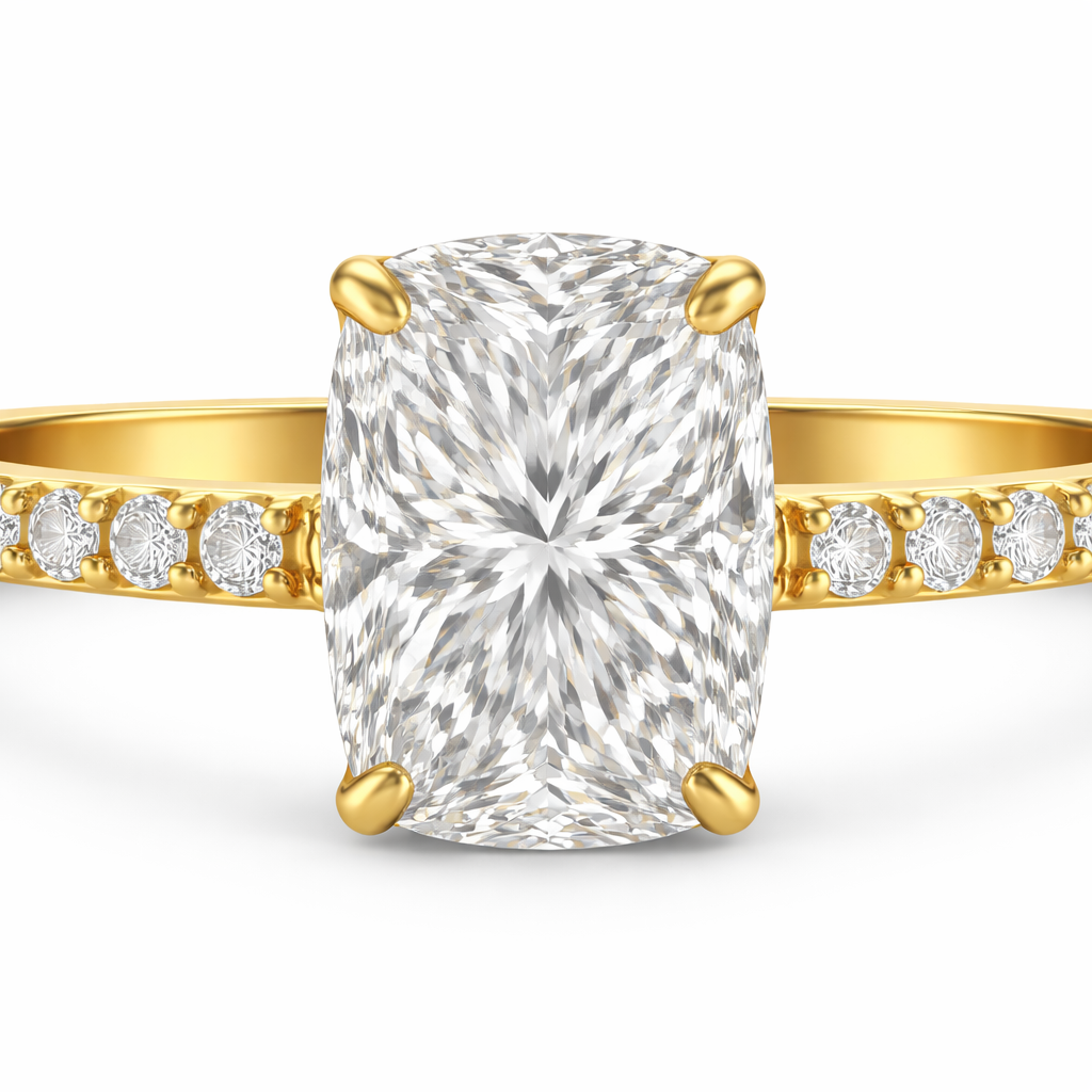 1.25 Carat Cushion Cut Lab Grown Diamond Ring β Hidden Halo Split Shank | IGI Certified - Image 6