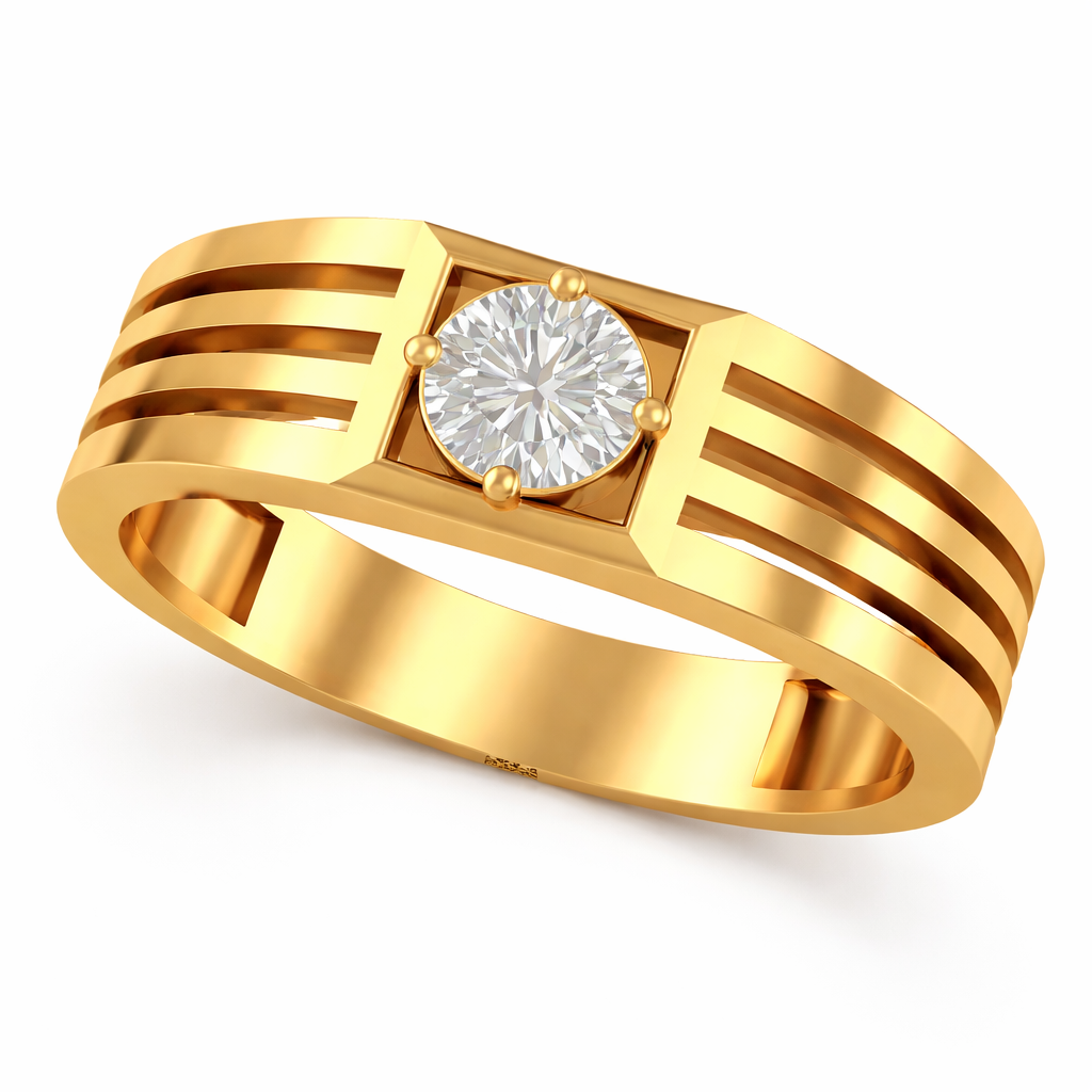 0.50 Carat Solitaire Round Diamond Men's Ring β Classic Square Bezel Setting | IGI Certified - Image 5