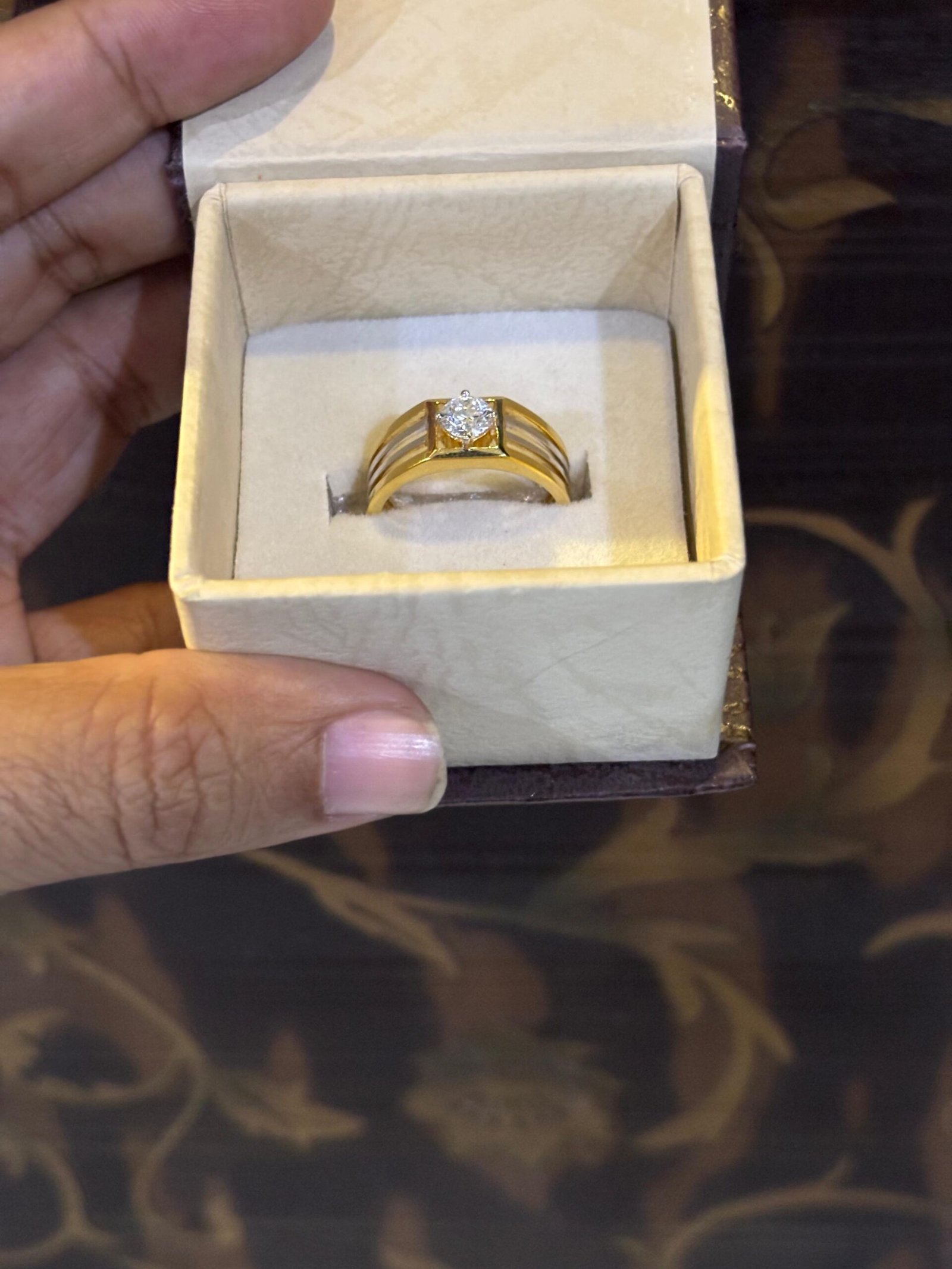 0.50 Carat Solitaire Round Diamond Men's Ring β Classic Square Bezel Setting | IGI Certified - Image 7