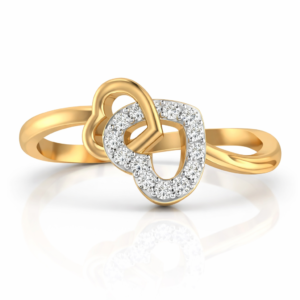 Lab Grown Diamond Ring β Dual Heart Love Knot Design | IGI Certified