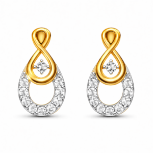 Infinity Drop Halo Design Diamond Earrings| IGI Certified