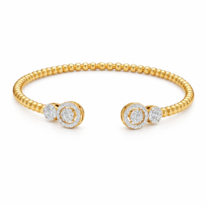 Diamond Halo Bracelet – Beaded Designer Chain | IGI Certified