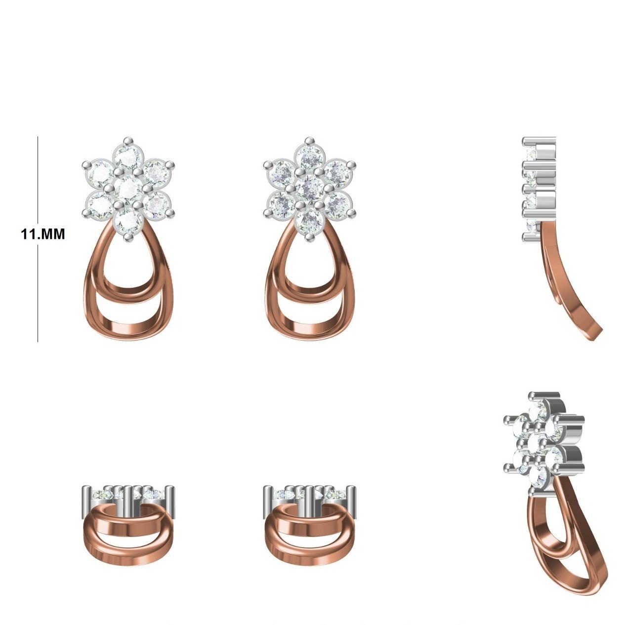 Floral Drop Loop Design | IGI Certified - Image 5