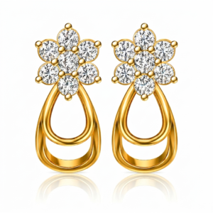 Floral Drop Loop Design | IGI Certified