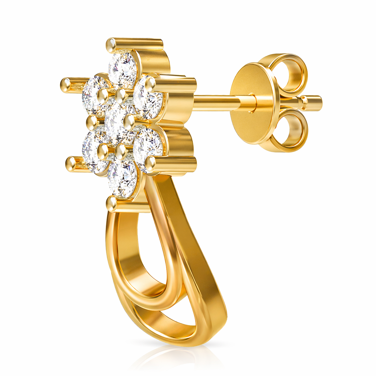 Floral Drop Loop Design | IGI Certified - Image 3