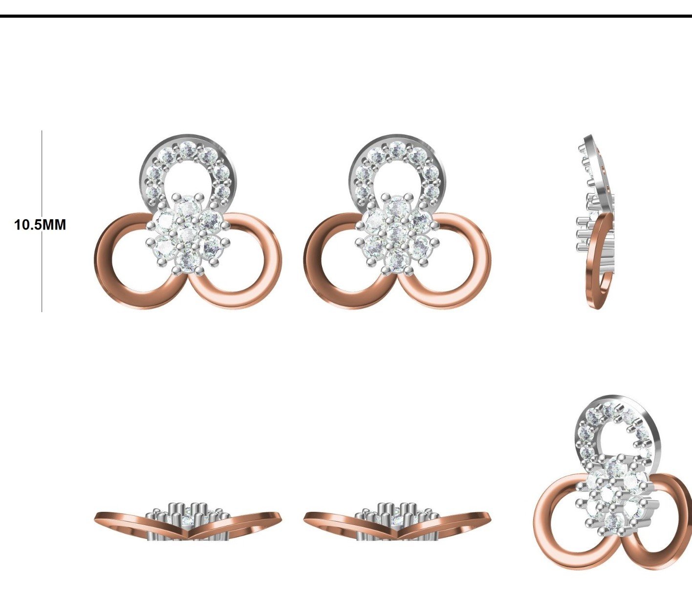 Infinity Loop Contemporary Designer Earrings - Image 2