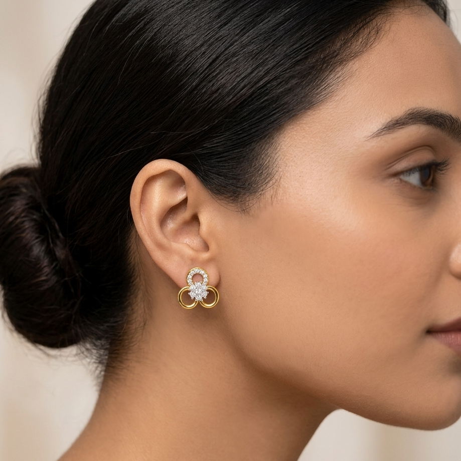 Infinity Loop Contemporary Designer Earrings - Image 3