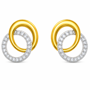 Interlocking Circle Earrings | IGI Certified