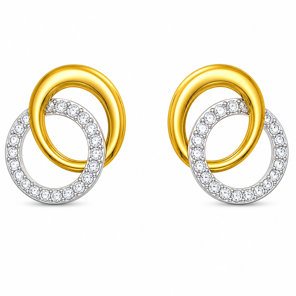 Interlocking Circle Earrings | IGI Certified