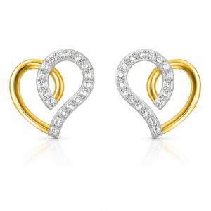 Open Heart Diamond Earrings