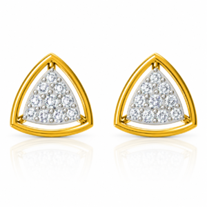 Triangular Diamond Earrings | IGI Certified