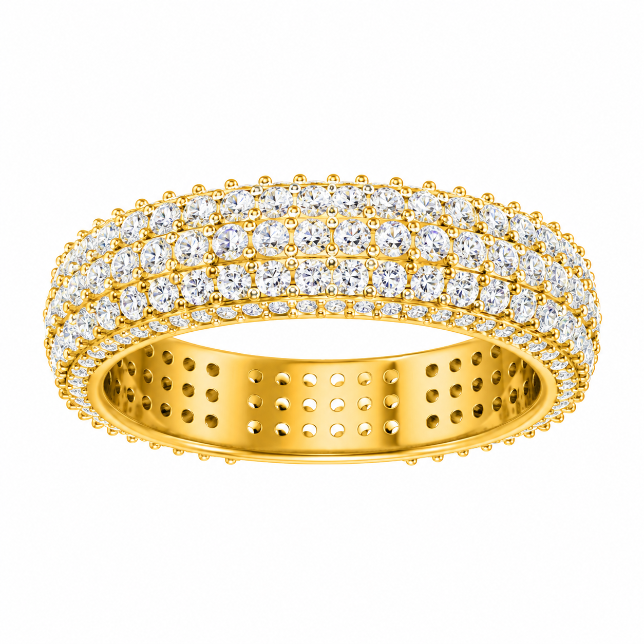 Multi-Row Diamond Eternity Band Ring