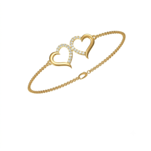 Interlock Double ❤️ Diamond Chain Bracelet