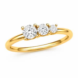 Three Stone Diamond Promise Ring