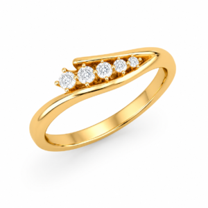 Five Stone Curved Diamond Ring