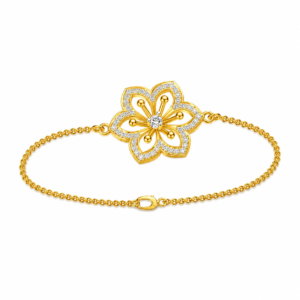Floral Diamond Chain Bracelet