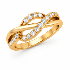 Infinity Diamond Crossover Ring