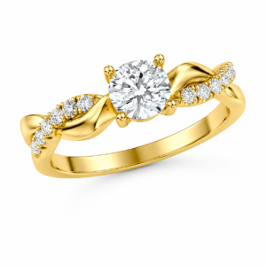 Twisted Infinity Solitaire Diamond Ring