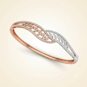 Two-Tone Diamond Wave Designer Bracelet