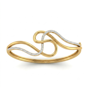 Infinity Twist Diamond Bangle Bracelet
